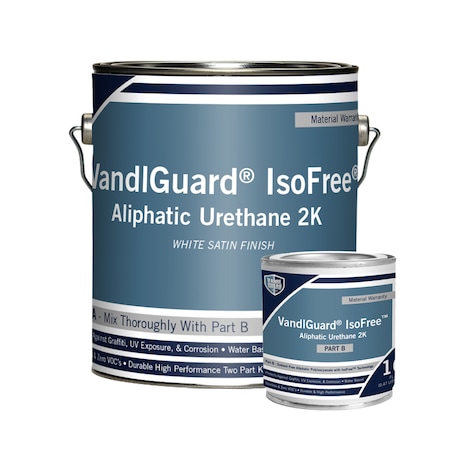 Rainguard Brands 1 Gal. Kit VandlGuard IsoFree Aliphatic 2K Satin, White VG-7044